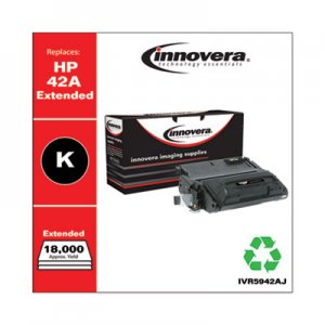 Innovera Remanufactured Extended-Yield Toner, Black IVR5942AJ