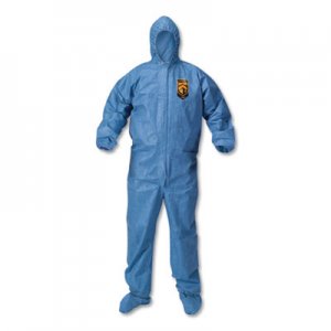 KleenGuard A60 Blood and Chemical Splash Protection Coveralls, 2X-Large, Blue, 24/Carton KCC45095 KCC 45095