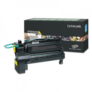 Lexmark X792X4YG (X792) Extra High-Yield Toner, 20000 Page-Yield, Yellow LEXX792X4YG X792X4YG