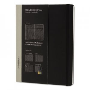 Moleskine Professional Notebook, Ruled, 9 3/4 x 7 1/2, Black Cover, 192 Sheets HBGPROPFNTB4HBK PROPFNTB4HBK