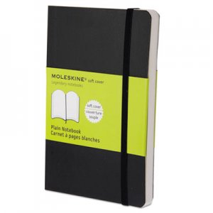 Moleskine Classic Softcover Notebook, Plain, 5 1/2 x 3 1/2, Black Cover, 192 Sheets HBGMS717 9788883707148