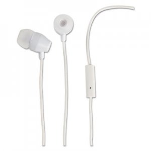 RCA Noise Isolating Earbuds with In-line Microphone, White VOXHP159MICWHZ HP159MICWHZ