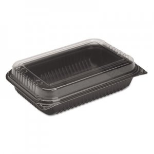 Dart Dinner Box, 1-Comp, Black/Clear, 64oz, 11 1/2w x 8.05d x 2.95h, 100/Carton SCC919017PM94
