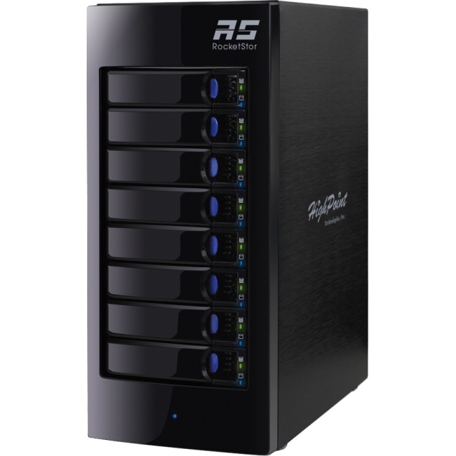 HighPoint RocketStor Hardware RAID Class 8-Bay Storage Tower Enclosure RS6418AS 6418AS