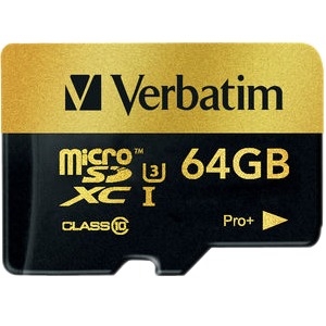 Verbatim Pro+ Micro SDXC 64GB (UHS-I Class 10) 44034