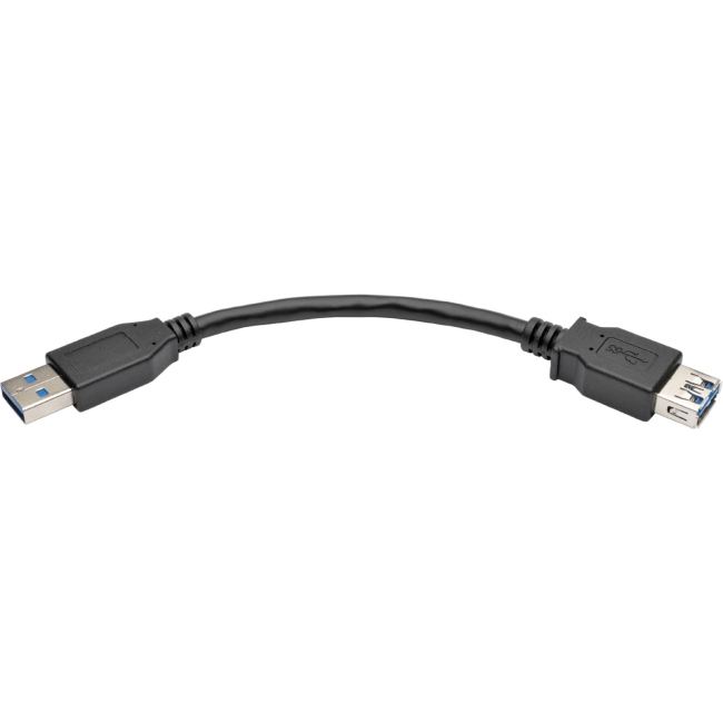 Tripp Lite USB 3.0 SuperSpeed Type-A Extension Cable (M/F), Black, 6 in. U324-06N-BK