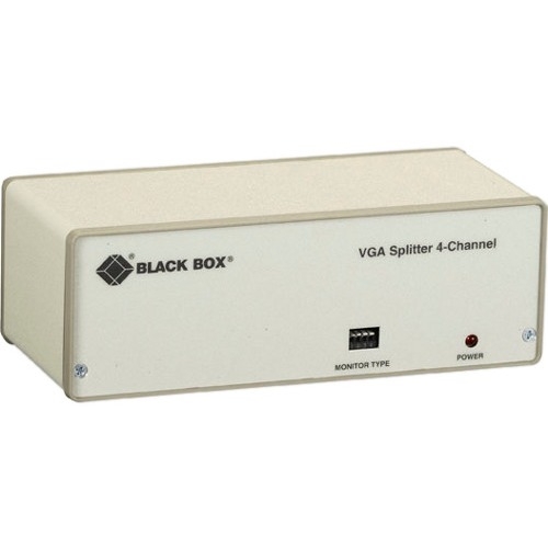 Black Box VGA 4-Channel Video Splitter Kit, 115-VAC AC057A-K-R4