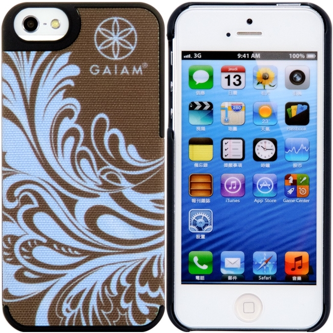 Gaiam iPhone 5/5S Blue Watercress Fabric Case 30842