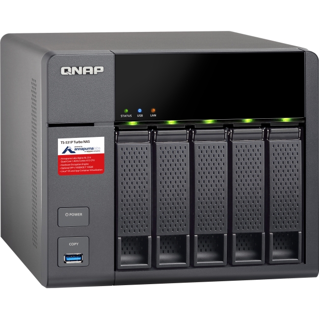 QNAP Turbo NAS NAS Server TS-531P-2G TS-531P