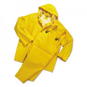 Anchor Brand Rainsuit, PVC/Polyester, Yellow, Large ANR9000L