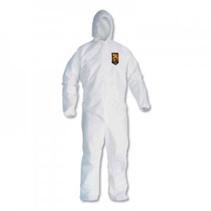 KleenGuard A20 Breathable Particle Protection Coveralls, Large, White, Zipper Front KCC49113 417-49113