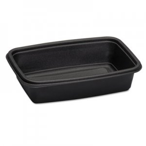 Genpak Microwave-Safe Containers,32 oz, Plastic, Black, 8-3/4x6-1/8x2, 75/Bag GNPFPR0323L FPR032-3L