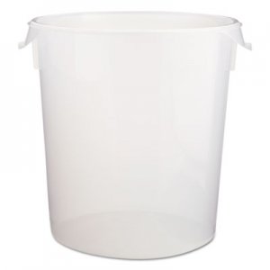 Rubbermaid Commercial Round Storage Containers, Clear, 22qt, 13 1/8"Dia x 14"H, Polypropylene,6/Crtn RCP572824CLECT FG572824CLR