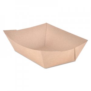 SCT Food Trays, Paperboard, Brown Kraft, 3-Lb Capacity, 500/Carton SCH0525 SCH 0525