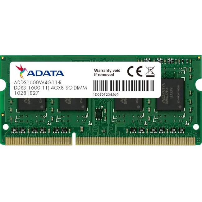 Adata Premier 4GB DDR3 SDRAM Memory Module AD3S1600W4G11-S