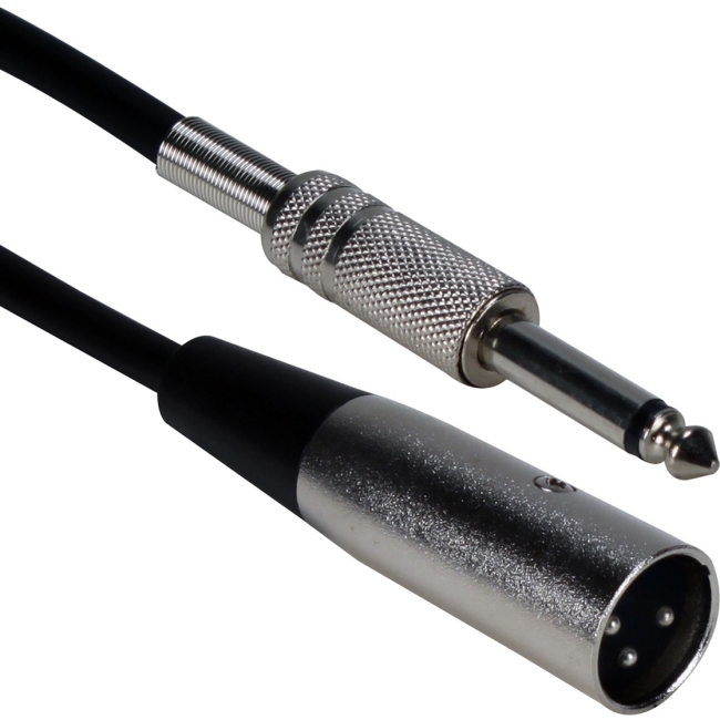QVS 10ft XLR Male to 1/4 Male Audio Cable XLRT-M10