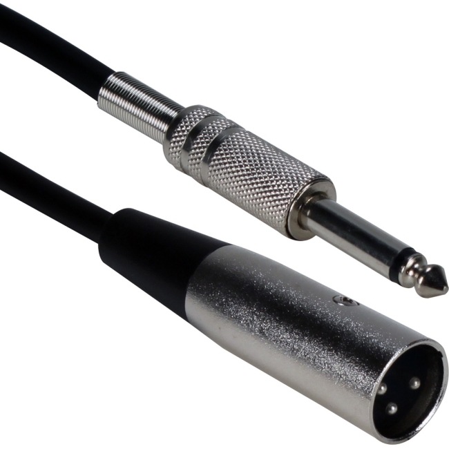 QVS 15ft XLR Male to 1/4 Male Audio Cable XLRT-M15