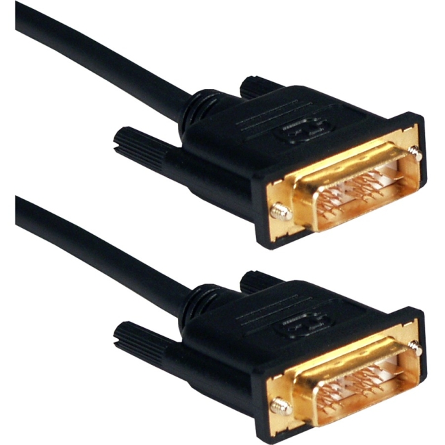 QVS 8-Meter DVI Male to Male HDTV/Digital Flat Panel Gold Video Cable HSDVIG-8MC