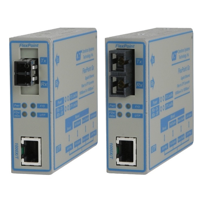 Omnitron Gigabit Ethernet Copper-to-Fiber Media Converter 4376-0 4376-x
