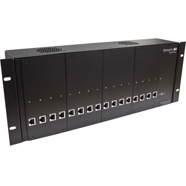 SmartAVI Powered Rack/Chassis with DVI-D/USB CAT6 STP Transmitter, 4 Card Package RK-DVX-PLUS-TX4S RK-DVX