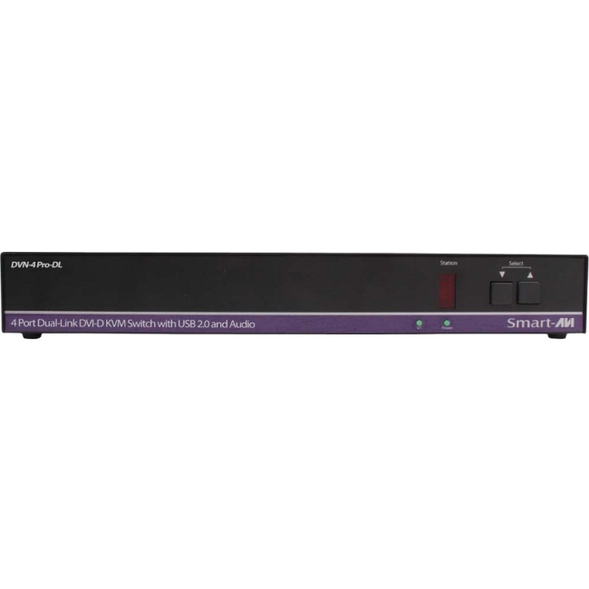 SmartAVI 4-Port Dual-Link DVI-D KVM Switch DVN-4PRO-DLS DVN-4PRO-DL