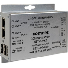 ComNet 10/100/1000 Mbps Intelligent Redundant Ring Gigabit Switch with Optional PoE+ CNGE2+2SMSPOE