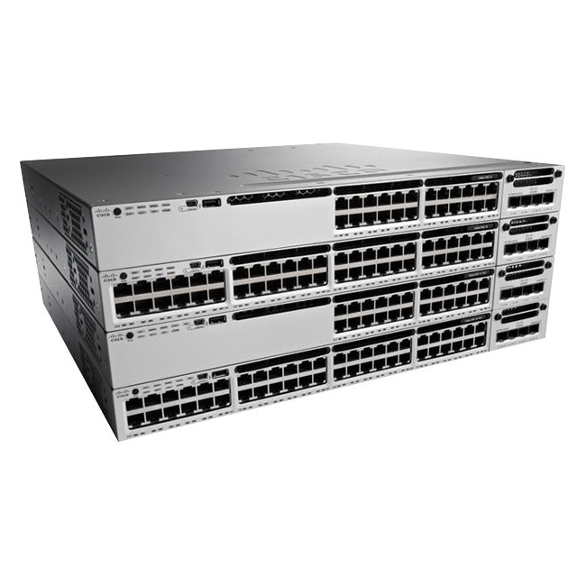 Cisco Catalyst 3850 48 Port Full PoE w/ 5 AP License IP Base - Refurbished WS-C3850-48PW-S-RF WS