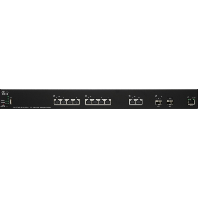 Cisco 12-port 10GBase-T Stackable Switch SG350XG-2F10-K9-NA SG350XG-2F10