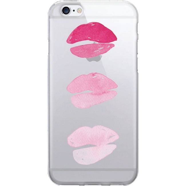 OTM Artist Prints Clear Phone Case, Three Kisses IP6V1CLRART0141
