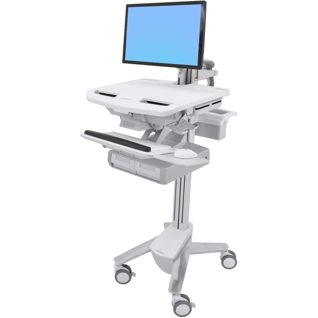 Ergotron StyleView Cart with LCD Arm, 2 Drawers (2x1) SV43-12A0-0