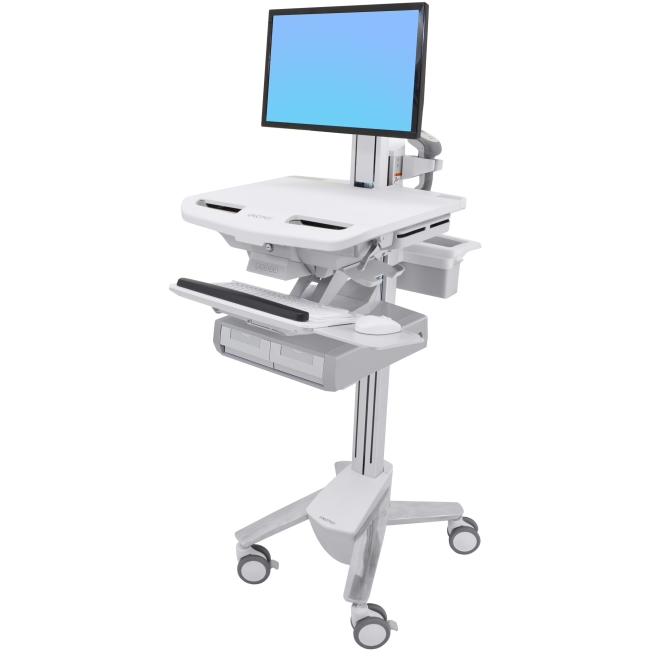 Ergotron StyleView Cart with LCD Pivot, 2 Drawers (2x1) SV43-13A0-0