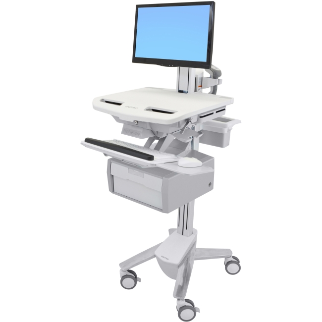 Ergotron StyleView Cart with LCD Pivot, 1 Tall Drawer (1x1) SV43-13B0-0