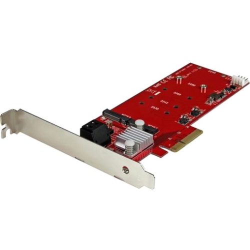 StarTech.com 2x M.2 NGFF SSD RAID Controller Card Plus 2x SATA III Ports - PCIe PEXM2SAT3422