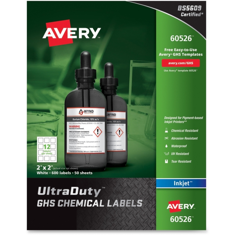 Avery GHS Chemical Container Labels 60526 AVE60526