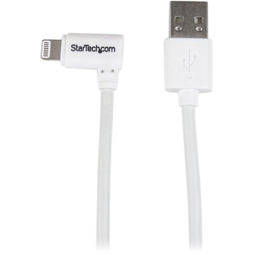StarTech.com Angled Lightning to USB Cable - 2m (6ft) - White USBLT2MWR