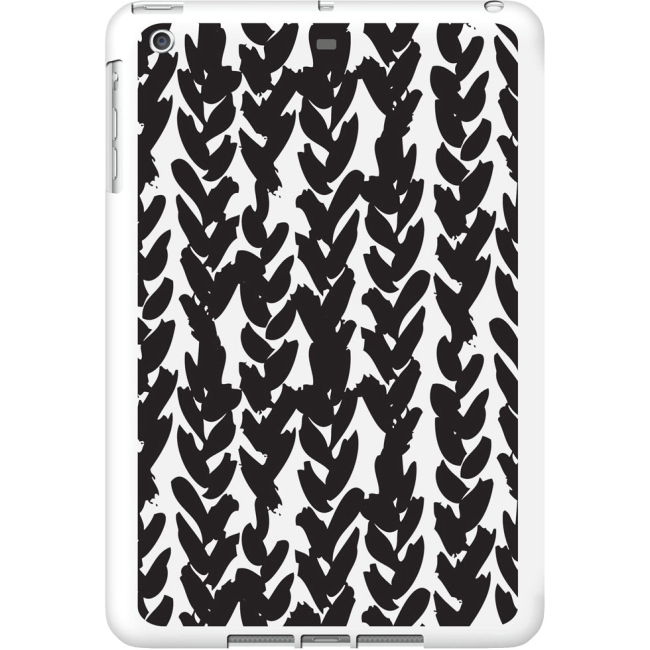 OTM iPad Air White Glossy Case Black/White Collection, Hearts IASV1WG-BOW-03