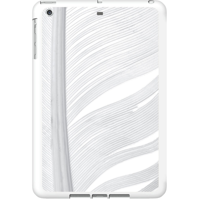 OTM iPad Air White Glossy Case Feather Collection, Silver IASV1WG-FTR-02