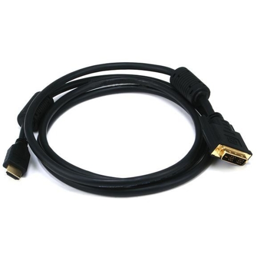 Monoprice 6ft 28AWG High Speed HDMI to DVI Adapter Cable w / Ferrite Cores - Black 2404