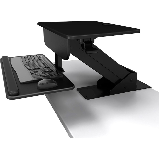 Atdec Sit to Stand Height Adjustable Workstation with Desk Clamp Attachment A-STSCB