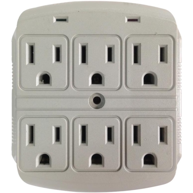 Inland Walltap 450J Surge Protector 6 Outlet 03219