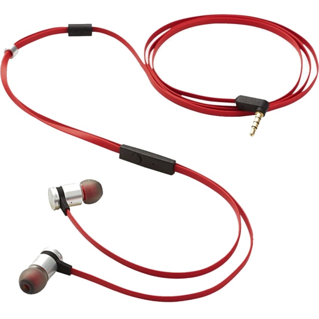 Verbatim Listen & Talk Earphones - Red/Silver 99210