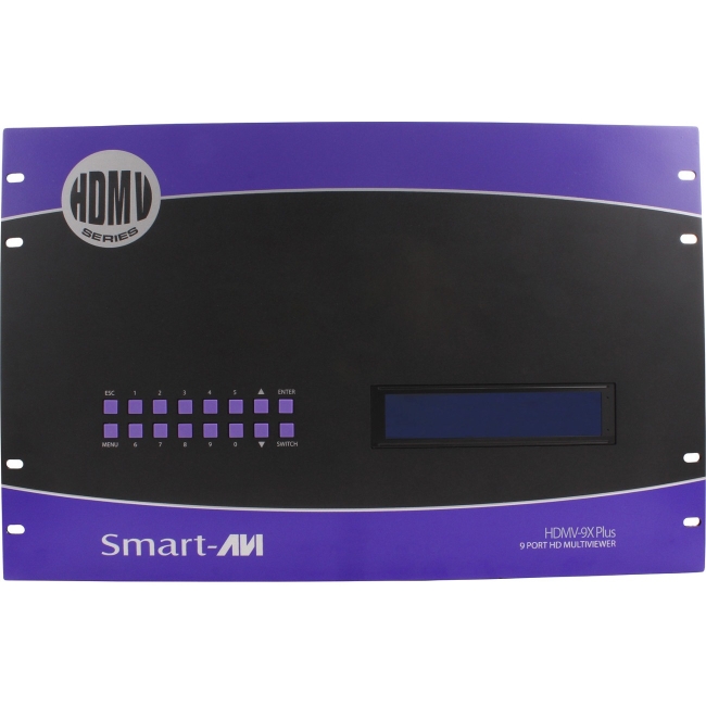 SmartAVI 9-Port HDMI, USB Real-Time Multiviewer and KVM Switch SM-HDMV9X-PLUS HDMV-9X Plus