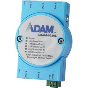 Advantech 5-port Industrial 10/100 Mbps Unmanaged Ethernet Switch ADAM-6520L