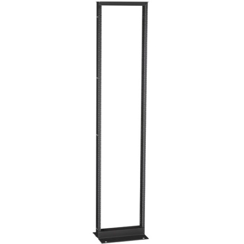 Black Box 2-Post Premier Aluminum Distribution Rack, 96" (51U), Black Finish RM251A