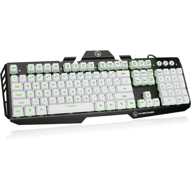 Iogear Kaliber Gaming HVER Aluminum Gaming Keyboard - Imperial White GKB704L-WT