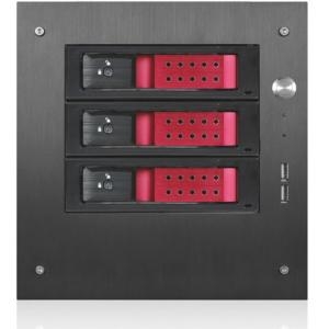 iStarUSA Compact Stylish 3x 3.5" Hotswap Trayless mini-ITX Tower S-35-3DE1RD S-35-3DE1