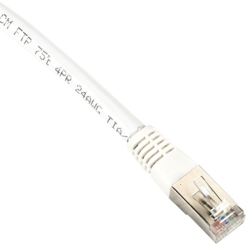 Black Box Cat6 400-MHz, Shielded, Solid Backbone Cable (FTP), PVC, White, 7-ft. (2.1-m) EVNSL0605MS-0007