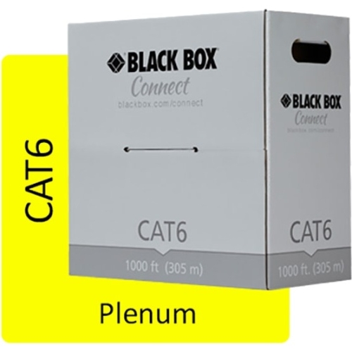 Black Box Connect Cat6 250 MHz Solid Bulk Cable - Plenum, Yellow, 1000 ft. C6-CMP-SLD-YL