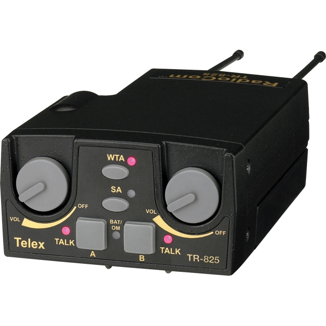 Telex UHF Two-Channel Binaural Wireless Beltpack TR-825-E88 TR-825
