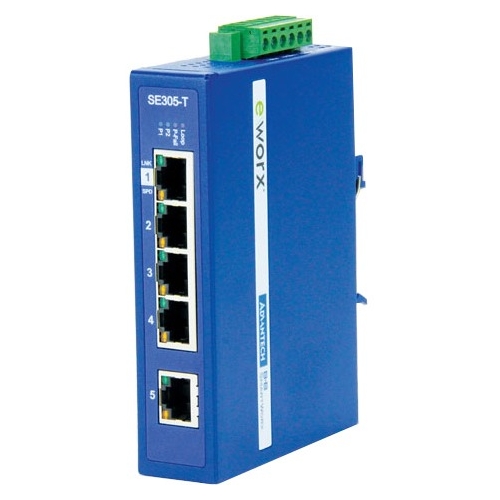 B+B 5-port Gigabit Monitored Ethernet Switch SE305-T